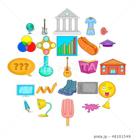 Elite icons set, cartoon style 48101549