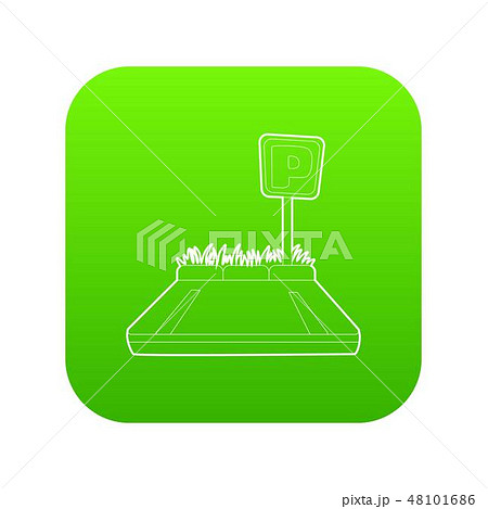 Parking zone icon green vector Parking zone icon green vector 48101686