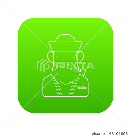 Sailor icon green vector 48101868