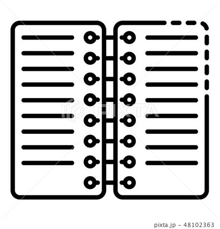 Coil notebook icon, outline style Coil notebook icon, outline style 48102363