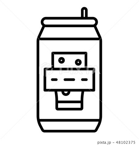 Beer tin can icon, outline style Beer tin can icon, outline style 48102375