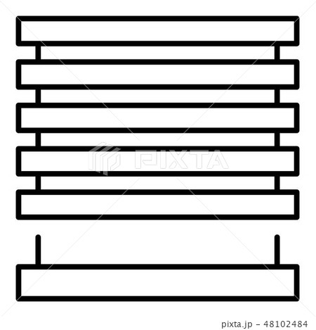 Metal window covering icon, outline style Metal window covering icon, outline style 48102484