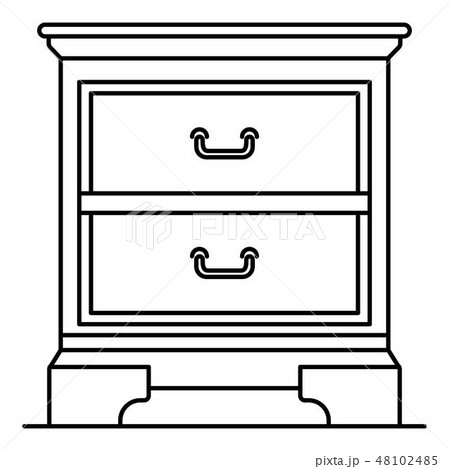 Nightstand icon, outline style Nightstand icon, outline style 48102485