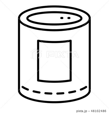 Food Tin Can Icon Outline Styleのイラスト素材