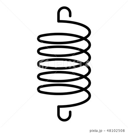 Spiral elastic coil icon, outline style Spiral elastic coil icon, outline style 48102508