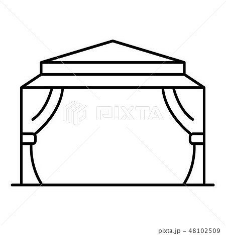 House garden tent icon, outline style House garden tent icon, outline style 48102509