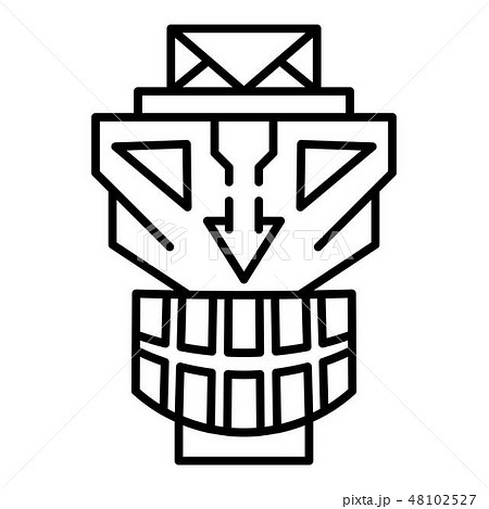 Mask idol icon, outline style 48102527