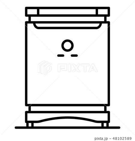 Modern home freezer icon, outline style Modern home freezer icon, outline style 48102589