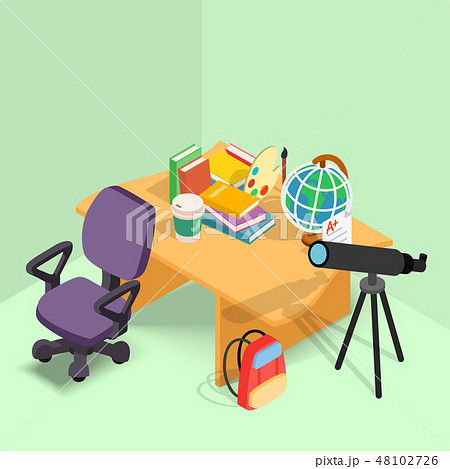 Instructional concept banner, isometric style 48102726