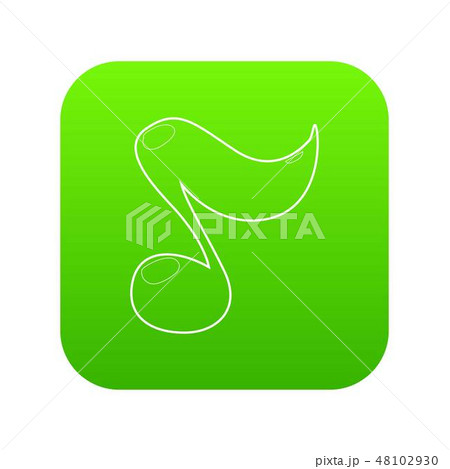 Music note icon green vector Music note icon green vector 48102930