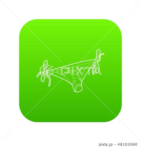 Bikini bottoms top icon green vector Bikini bottoms top icon green vector 48103060