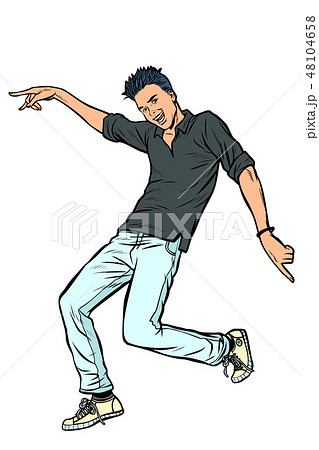 Modern Young Man Dancingのイラスト素材 Modern Young Man Dancingのイラスト素材