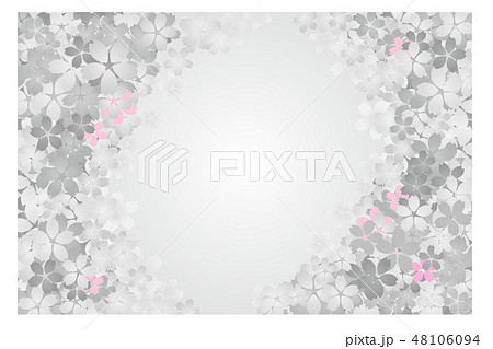 桜 背景 グレーと少しピンクのイラスト素材