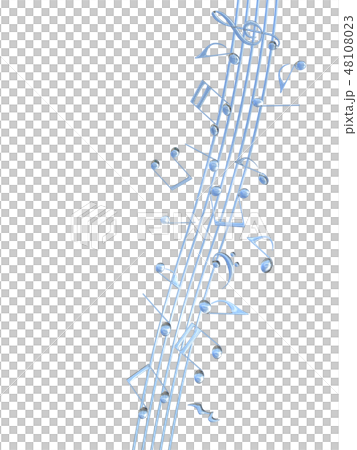 Cg 3d イラスト デザイン 立体 マーク 音符 音楽 サウンド 背景透明 飾り ガラス 切り抜きのイラスト素材