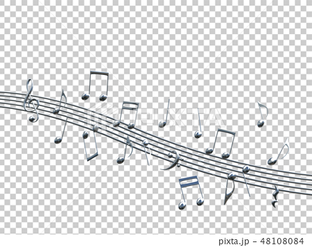 Cg 3d例證設計堅實標記註意音樂聲音背景透明裝飾金屬剪報 插圖素材 圖庫