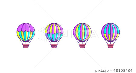 Set of air balloon icons. 48108434