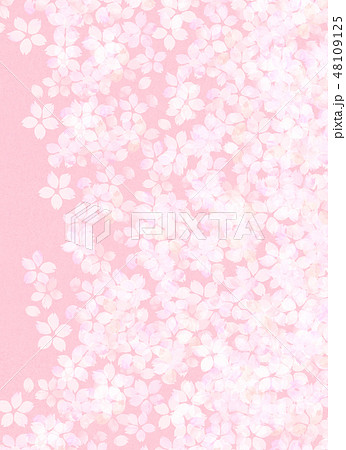 桜　水彩風　テクスチャー 48109125