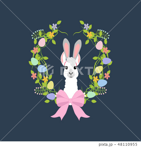 Easter llama illustration Easter llama illustration 48110955