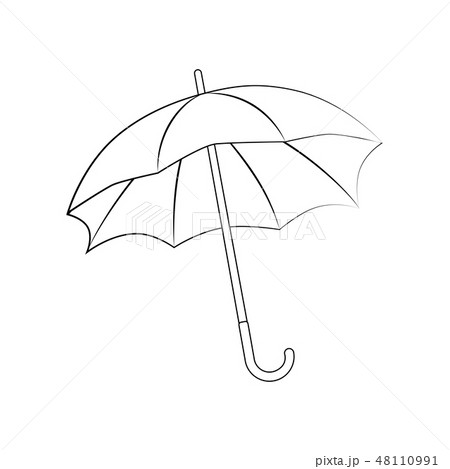 Umbrella illustration outline 48110991