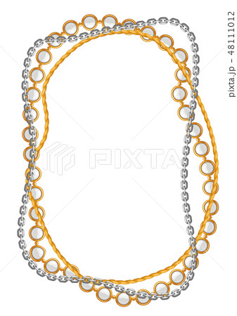 Frame with golden chains. Frame with golden chains. 48111012