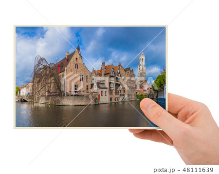 Hand and Brugge cityscape - Belgium (my photo) Hand and Brugge cityscape - Belgium (my photo) 48111639