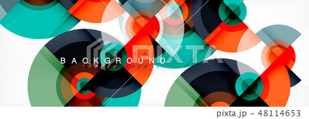 Circle abstract background with triangular shapes for modern design, cover, template, brochure 48114653