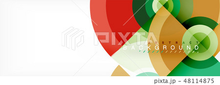 Circle abstract background with triangular shapes for modern design, cover, template, brochure 48114875