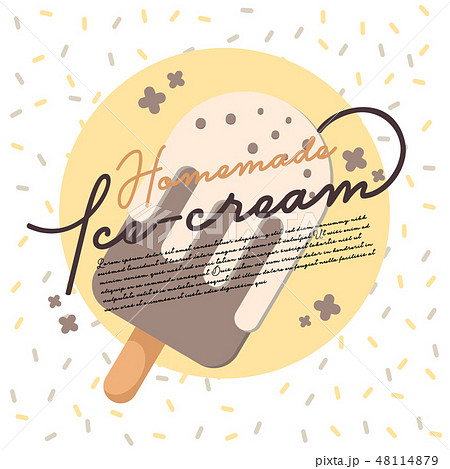 Summer sweet ice-cream dessert banner template 48114879