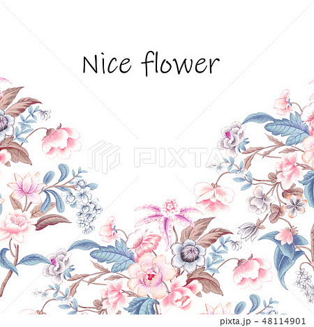 透明水彩 水彩画 花 48114901