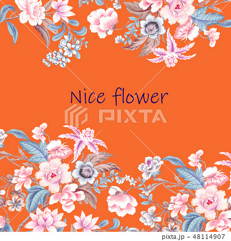 透明水彩 水彩画 花 48114907