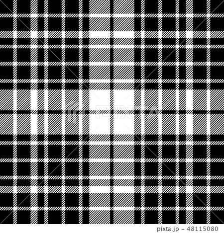 Black and white diagonal plaid seamless pattern 48115080