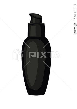 Cartoon black cosmetic dispenser bottle Cartoon black cosmetic dispenser bottle 48118394