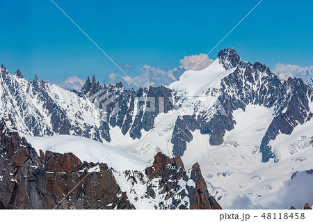 Mont Blanc mountain massif view  48118458