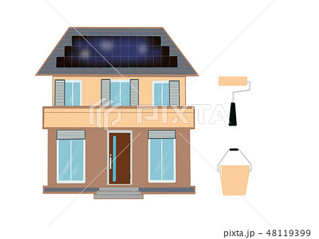 住宅の外壁塗装工事イメージ 48119399