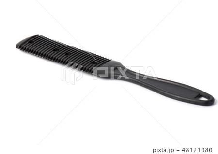 Hairdresser work table flatlay background. 48121080