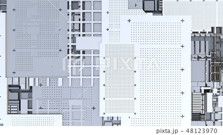 3d render Abstract Technology Background With Cubes 48123970