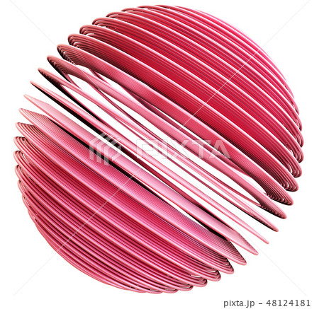 Abstract pink spiral sphere 48124181