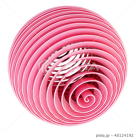 Abstract pink spiral sphere 48124192