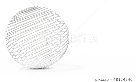 Abstract spiral sphere with shadow Abstract spiral sphere with shadow 48124246