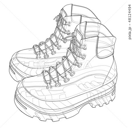 Mens boot concept. Vector rendering of 3d 48124494