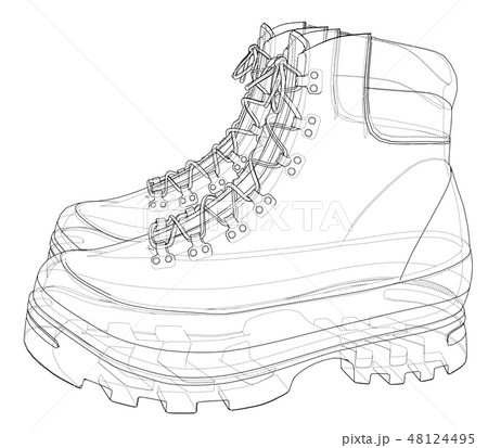 Mens boot concept. Vector rendering of 3d 48124495