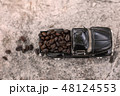Roasted coffee beans on the model car 48124553