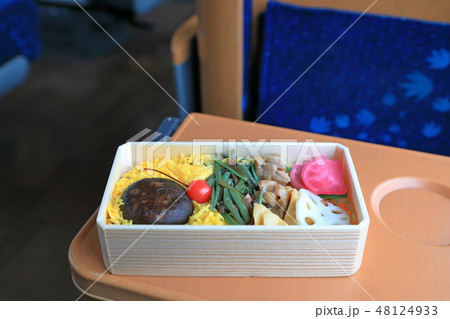 列車内で食べるおいしい和食のお弁当 列車内で食べるおいしい和食のお弁当 48124933