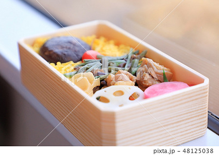 列車内で食べるおいしい和食のお弁当 48125038