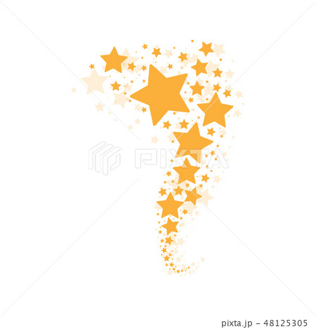 Yellow Stars Design Isolated On A White Background. Vector Illustration. 48125305