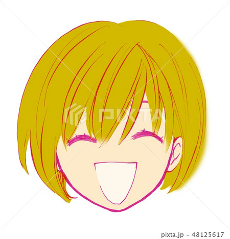 【スクールガール 元気】 正面 笑顔　 48125617