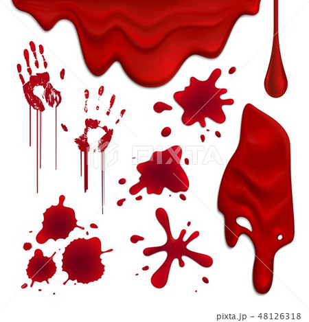 Blood Blots Realistic Set 48126318