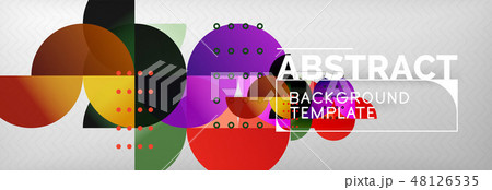Circles and semicircles abstract background, circle design business template Circles and semicircles abstract background, circle design business template 48126535