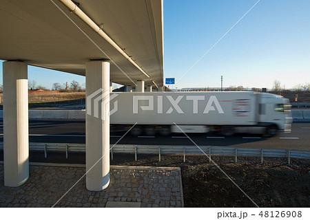 A  new bridge over highway. Postoloprty Town.  48126908