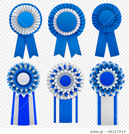 Badges Rosettes Realistic Set  48127014